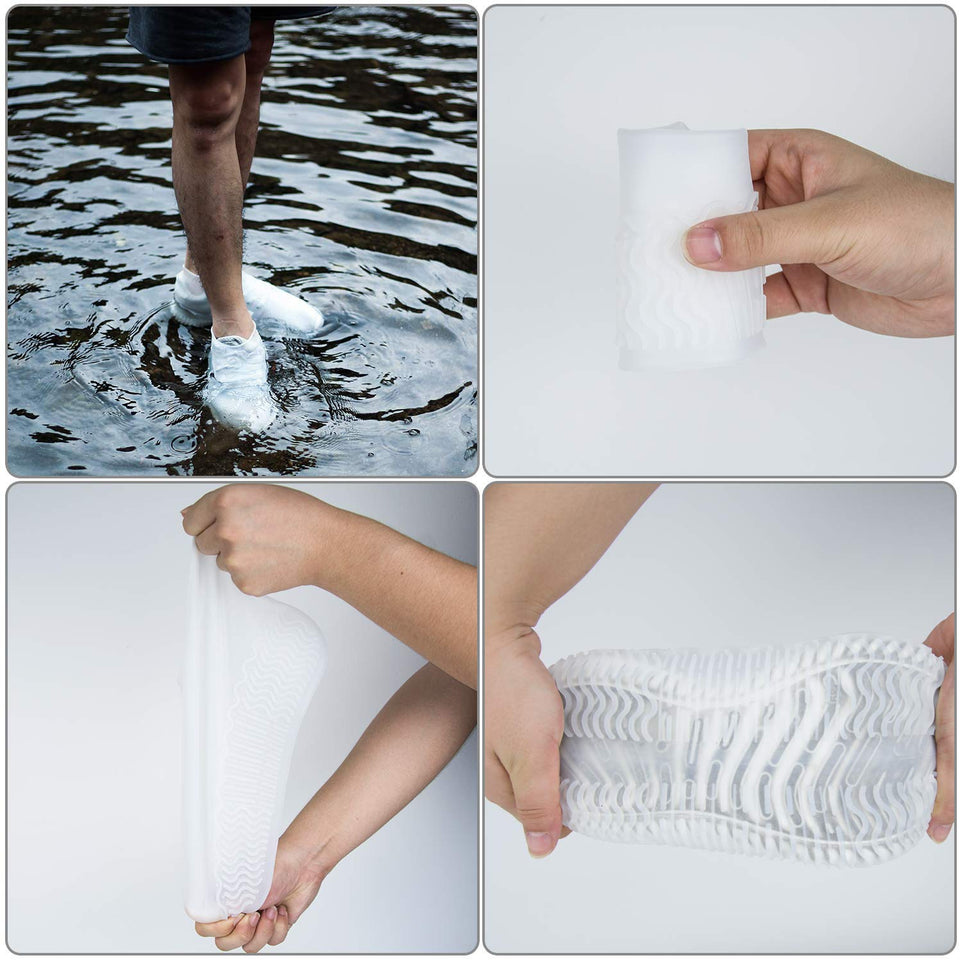 Cheelom Cubierta del Zapato Impermeable Portátil Lluvia Nieve Protección contra el Barro Ducha de Lluvia Contramedida de Lluvia Aplicable a Adultos y niños